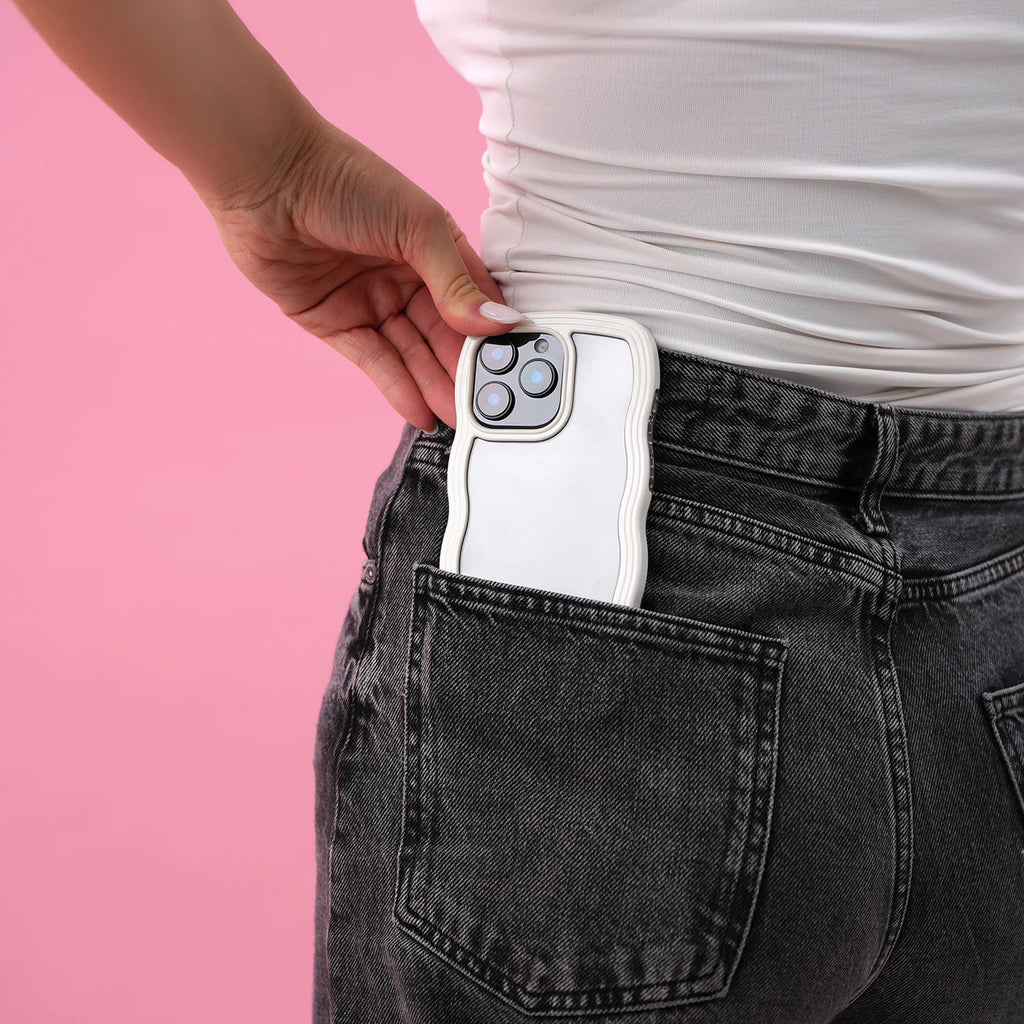 Curvy Wavy Cream Phone case