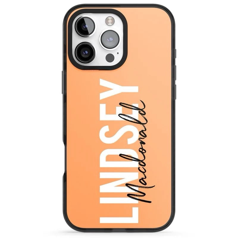 PERSONALISED BOLD NAME: ORANGE CUSTOM PHONE CASE