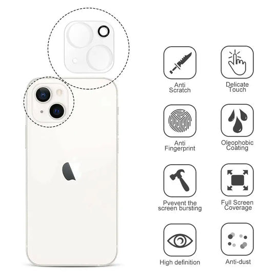 Tempered Glass Camera Lens Protector for iPhone