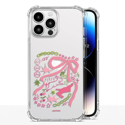 CASETiFY Impact iPhone 16 15 14 13 Pro Case with Eggsdoodz Ribbons And Tulips design, featuring 8.2 ft drop protection and stylish design.