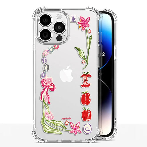 CASETiFY Impact iPhone 16 15 14 13 Pro Case with Eggsdoodz Sweet Apples design, featuring 8.2 ft drop protection and stylish design.