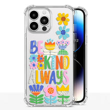 Load image into Gallery viewer, CASETiFY Impact iPhone 16 15 14 13 Pro Case with Sandra Hutter Be Kind Always quote, featuring 8.2 ft drop protection and stylish design.
